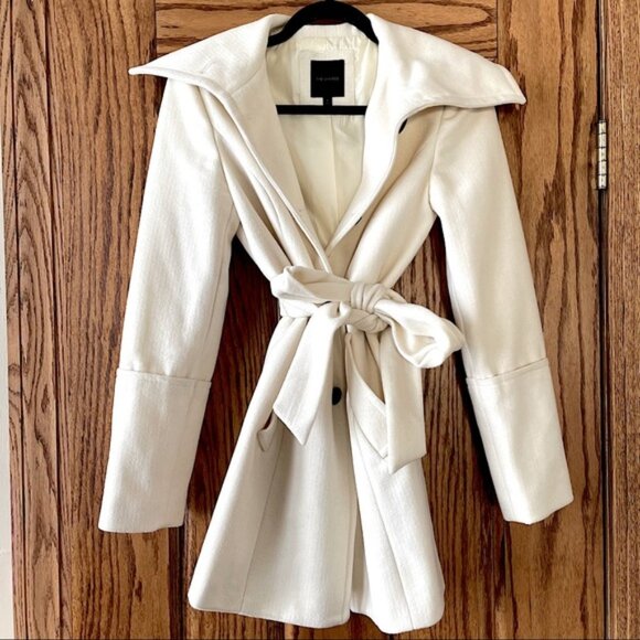 The Limited Jackets & Blazers - The Limited Cream Pea Coat Small